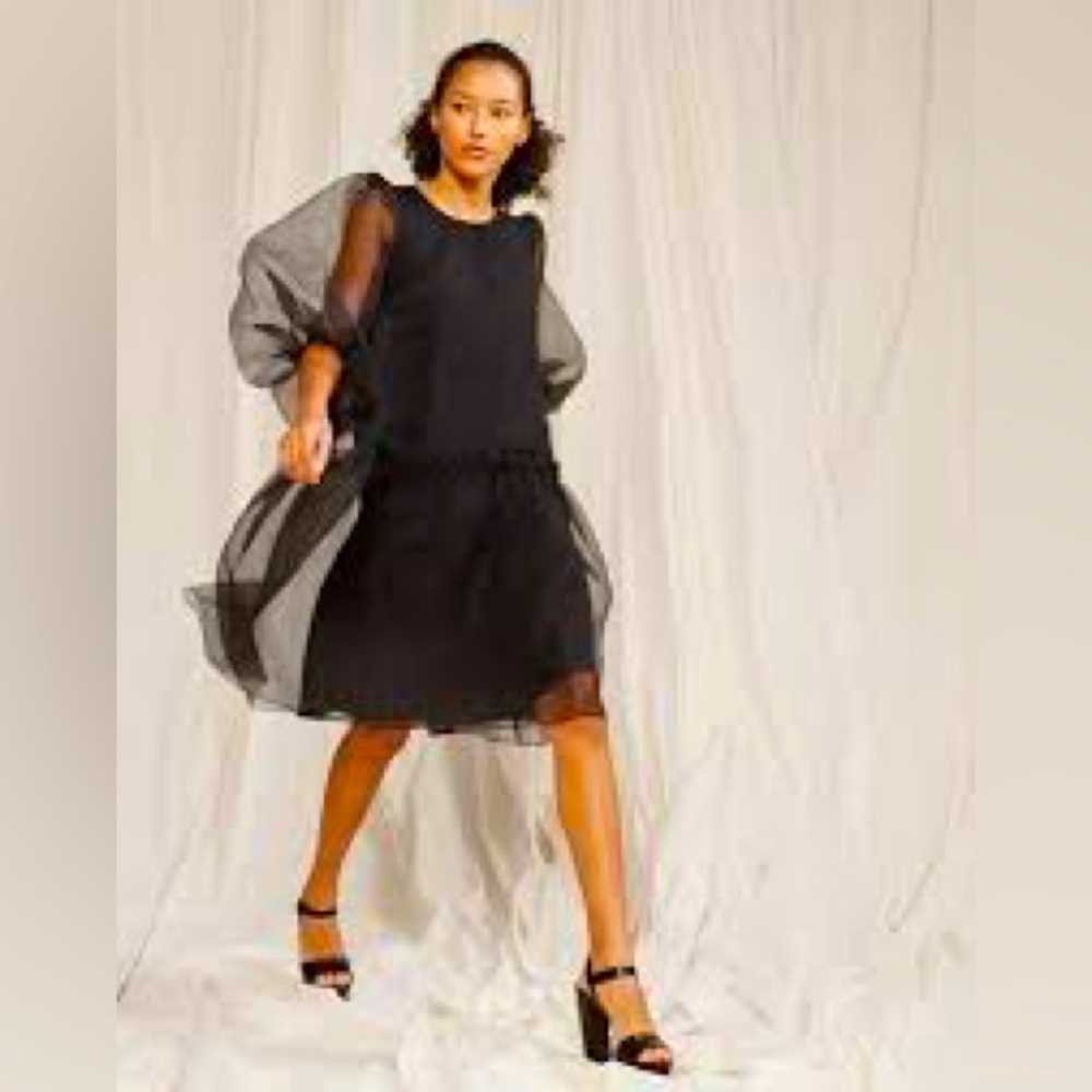 NWT Cynthia Rowley Tallulah Organza Dress black cocktail dress